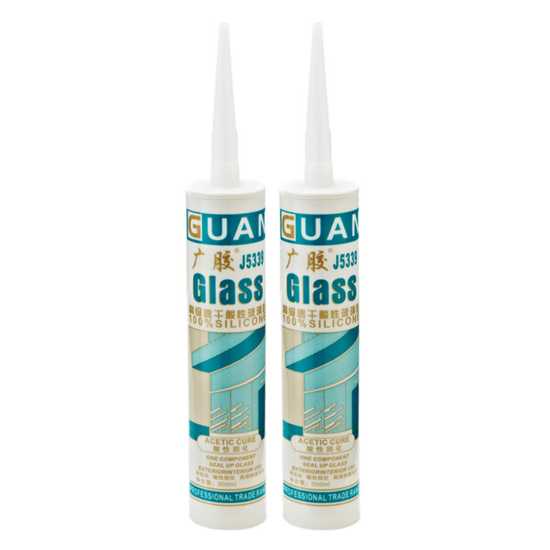 Guangjiao J5339 High-Grade Fast Cure Acid Cure Silicone Glass Adhesive